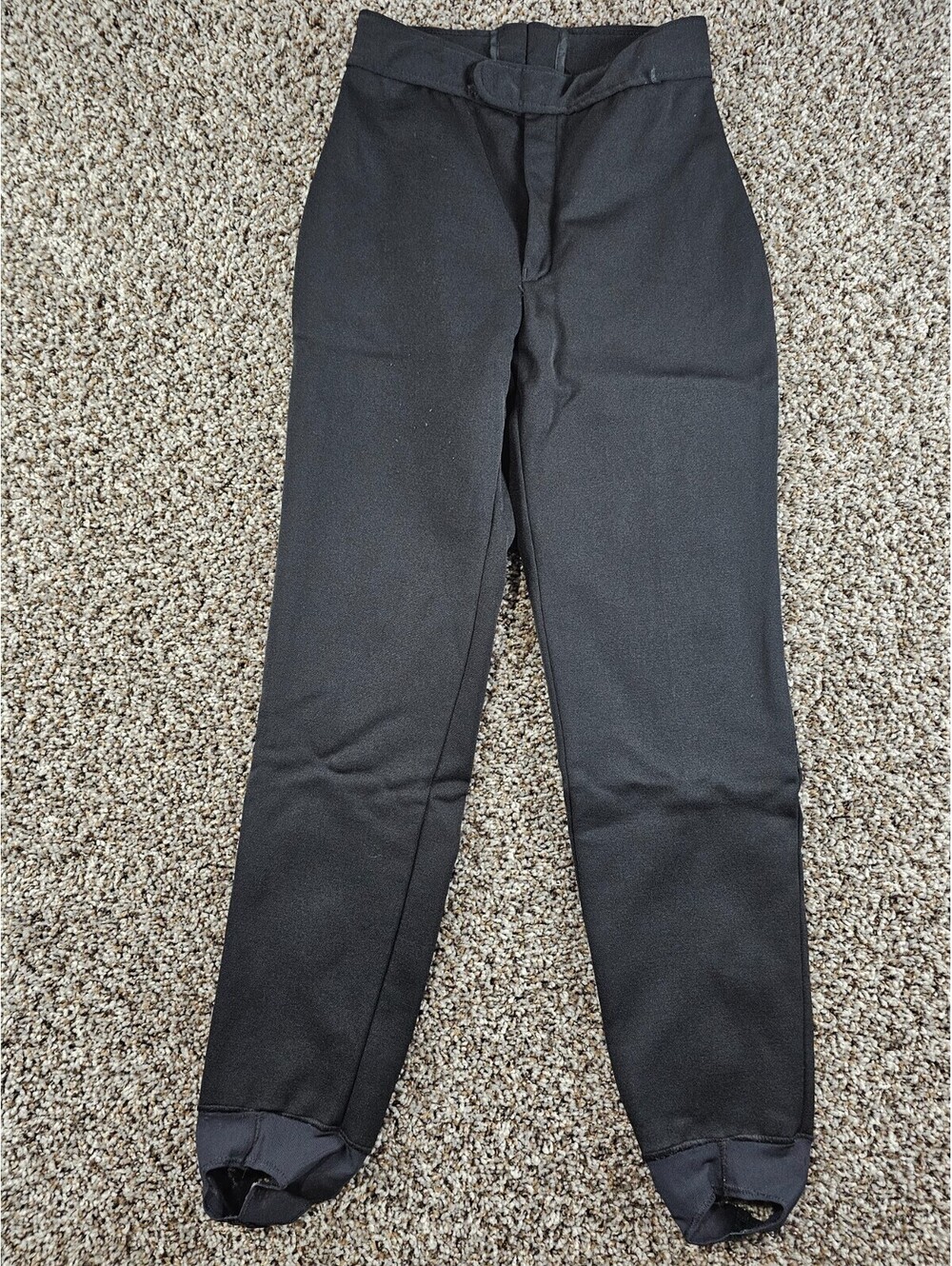 Vintage 1990s Schoeller Womens Sz 4 Stirrup Style Ski Winter Pants Black - Picture 1 of 5
